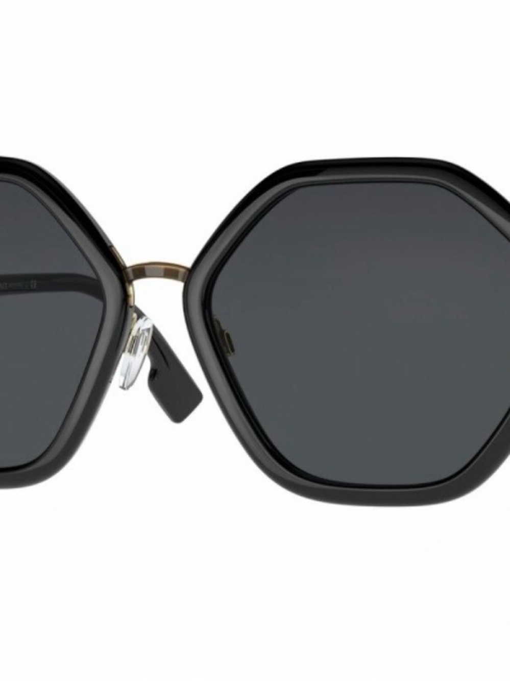 Versace VE4413 Hexagon Medusa Medallion Sunglasses-Black /Gold